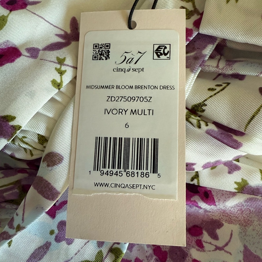 NWT Cinq à Sept Midsummer Bloom Brenton Dress Size 6 - Picture 8 of 9